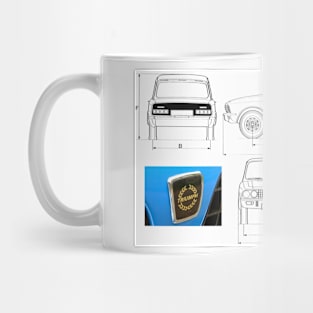 1971 Triumph Dolomite Blueprint Mug